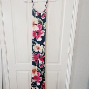 Woman’s Summer Dress Maxi Floral Open Back Size XS